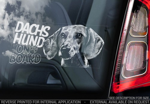 Dachshund car window sticker - -,