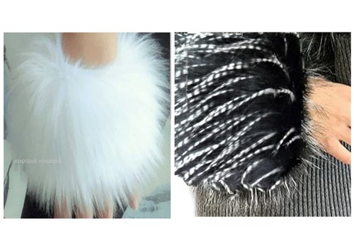 Fluffy faux fur wrist - wrist, cuffs