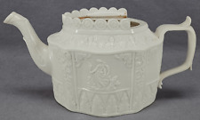 British Mexborough Castleford Type White Moulded Stoneware Teapot Circa 1810