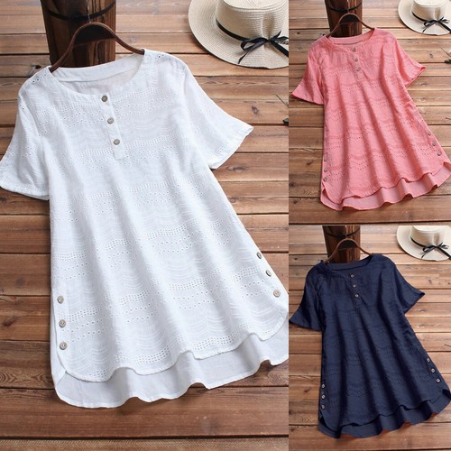 Womens button shirts tunic - button,