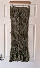 TERRY MACEY Green Ruched Skirt