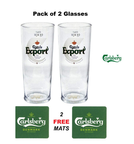 Carlsberg export pint - carlsberg, glasses