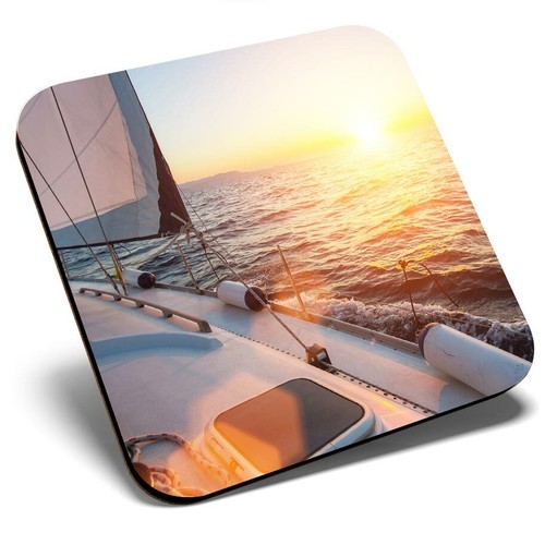 Square single coaster - square, yacht