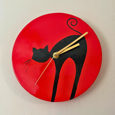 Chic Black Cat Glass Wall