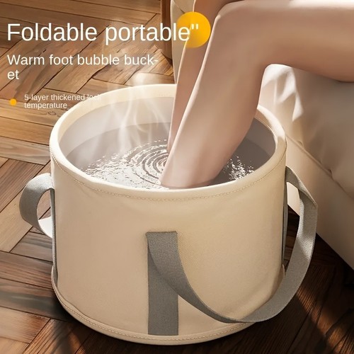 Foldable foot soak bucket - foldable,