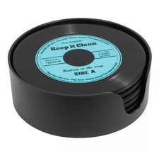 6 Coasters in Shape  of Vinyl