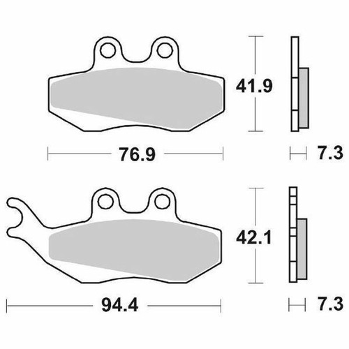 Pair brake pads sbs - pads, 120