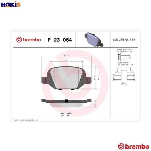Brake pad set disc - set,