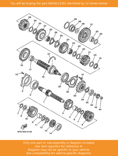 Yamaha washer 90209 21351 oem - yamaha, 90209-21351