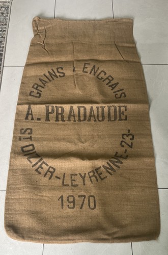 Vintage french hessian grain - french,