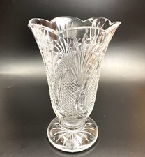 Waterford Crystal SEAHORSE 2001 Classic Collection Footed Vase 10" Ireland