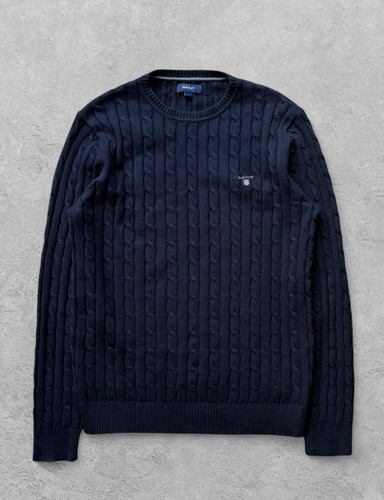 Gant navy cable knit sweater - cable,