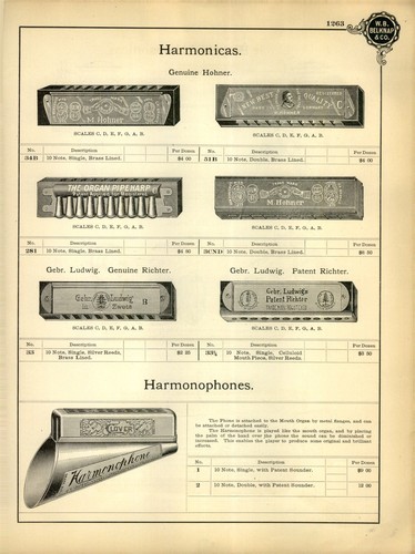 1901 paper hohner harmonica - 1901,