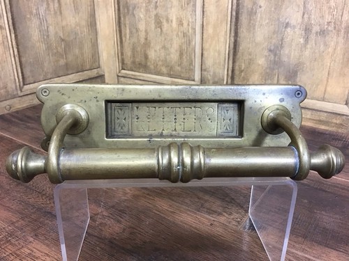 Antique brass letter - brass,