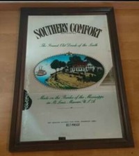 SOUTHERN COMFORT MIRROR BREWERY VINTAGE PUB BAR ADVERTISING MAN Cave 34" x 24"