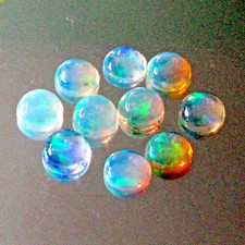 5pcs Natural Fire Opal 4mm