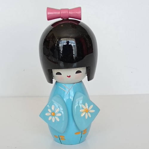 Japanese wooden kokeshi girl - wooden,