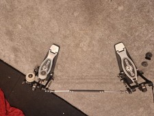 Gear4music Double Kick Drum Pedal Double Chain with Floorplate for Bass