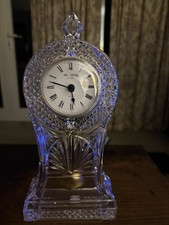 Beautiful Patterned Glass Pendelum Mantle Clock