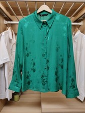 ZARA SHIRT BLOUSE TOP GREEN