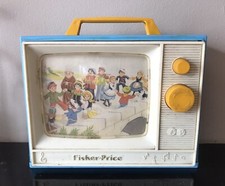 Fisher Price Musical Movement Toy 1981 - Wind Up Radio TV movement Vintage RARE