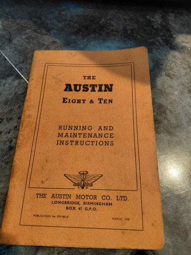 The austin eight ten - eight, running