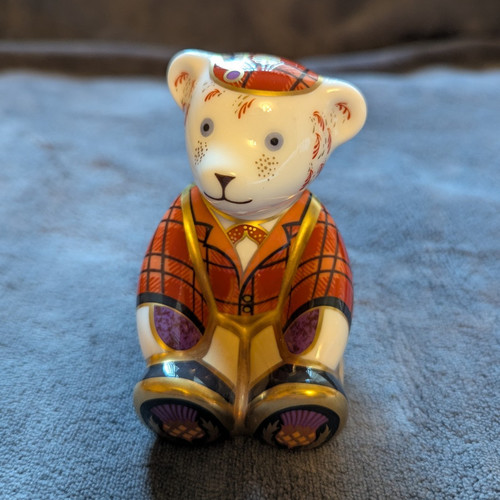 Royal crown derby ceramic bear - crown,