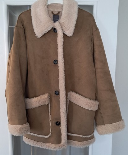 Faux fur suede jacket - fur/suede,