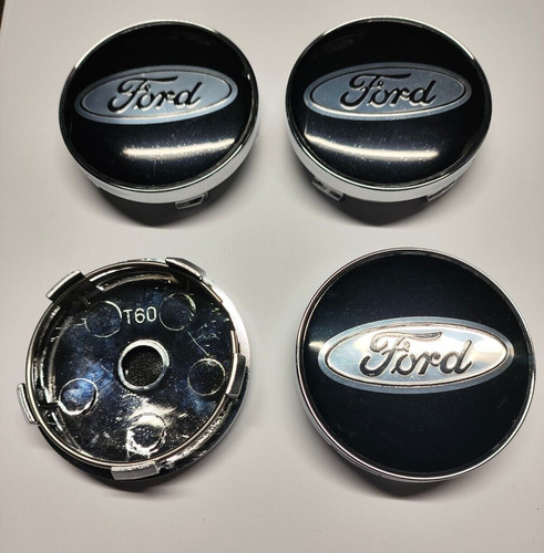 Pcs ford black chrome 60mm - 4,