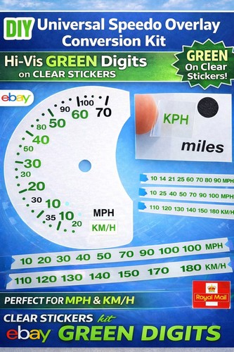 Vis green speedo clocks - green,