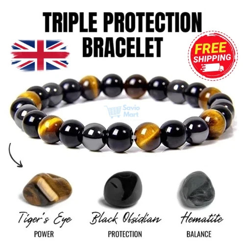 Obsidian tiger eye hematite - obsidian,