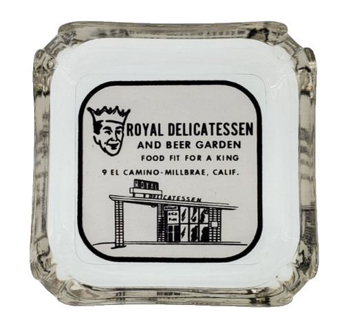 Vintage glass ashtray royal - vintage,