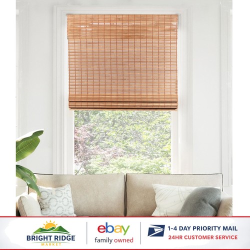 Cordless bamboo roman shade - roman,