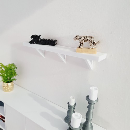 Dolls house coloured shelf