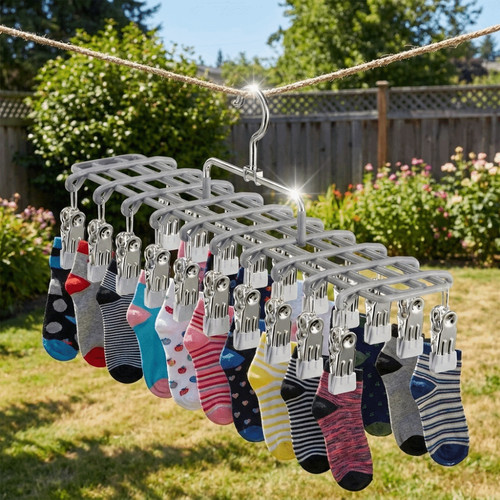 Stainless steel clips sock - steel,