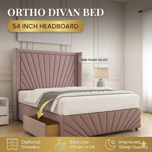 Plush velvet divan bed - plush,