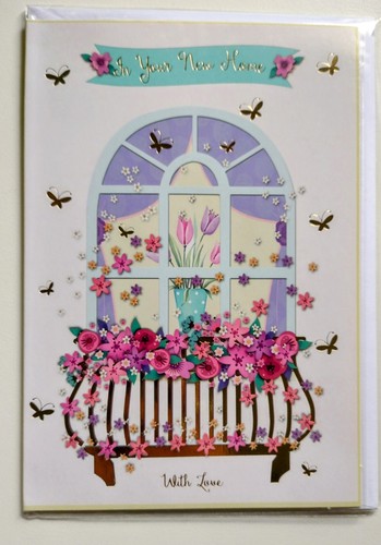 New home greeting card 7x5 - greeting, 7x5"