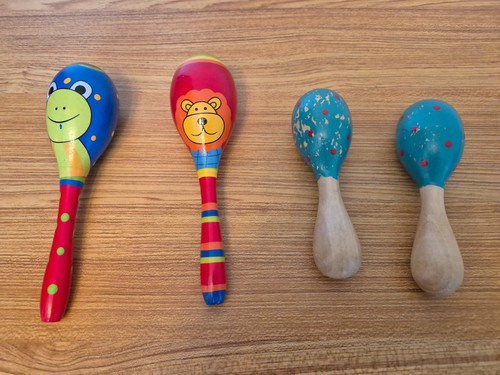 Wooden maracas rattles kids - wooden,