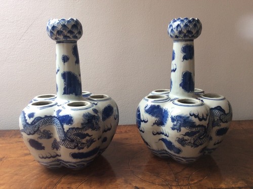 Antique chinese tulip vases - chinese, vases.