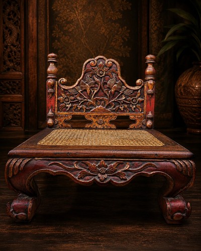 Antique carved throne chair - antique,
