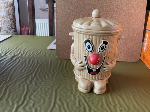 Vintage dusty bin - vintage, ceramic