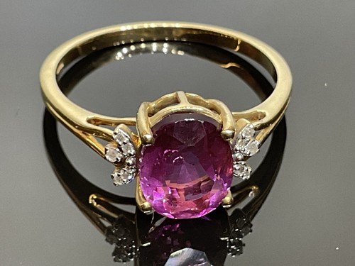 9ct gold pink fluorite - pink,