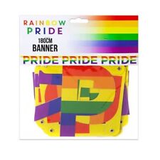 RAINBOW PRIDE BANNER Gay Parade March Festival Garden Party Decoration Bunting