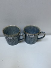 Denby Halo Speckle Heritage Mug Set Of Two New
