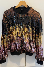 Topshop sequin bomber jacket