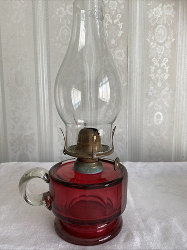 Vintage cranberry glass finger