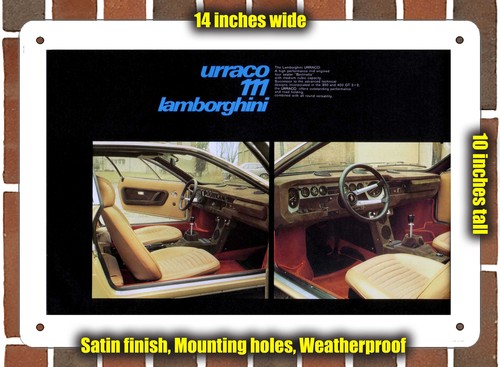 Metal sign 1976 lamborghini - metal,