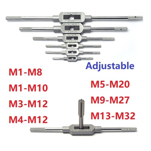 Adjustable tap wrench - tap, thread