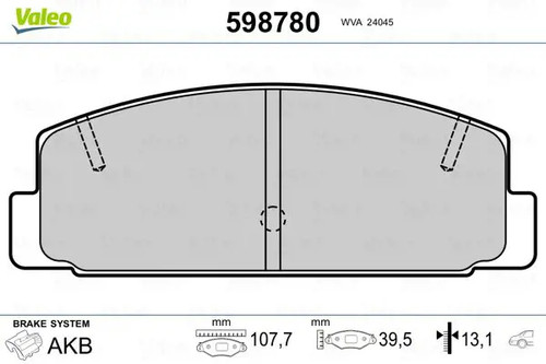 Brake pads rear - pads, axle
