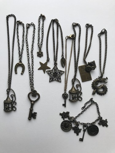 Doll necklace set bronze - doll, mixed